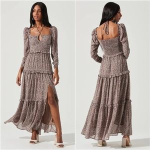 ASTR Lovestruck Floral Halter Maxi Dress